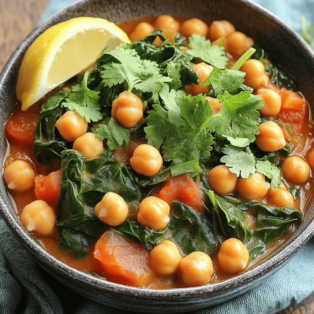 Chickpea and Spinach Stew Hearty Comfort Food Delight