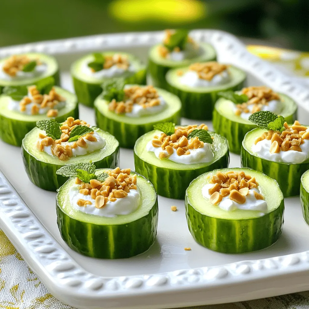 Mint Pickle Cucumber Cups Refreshing and Simple Snack