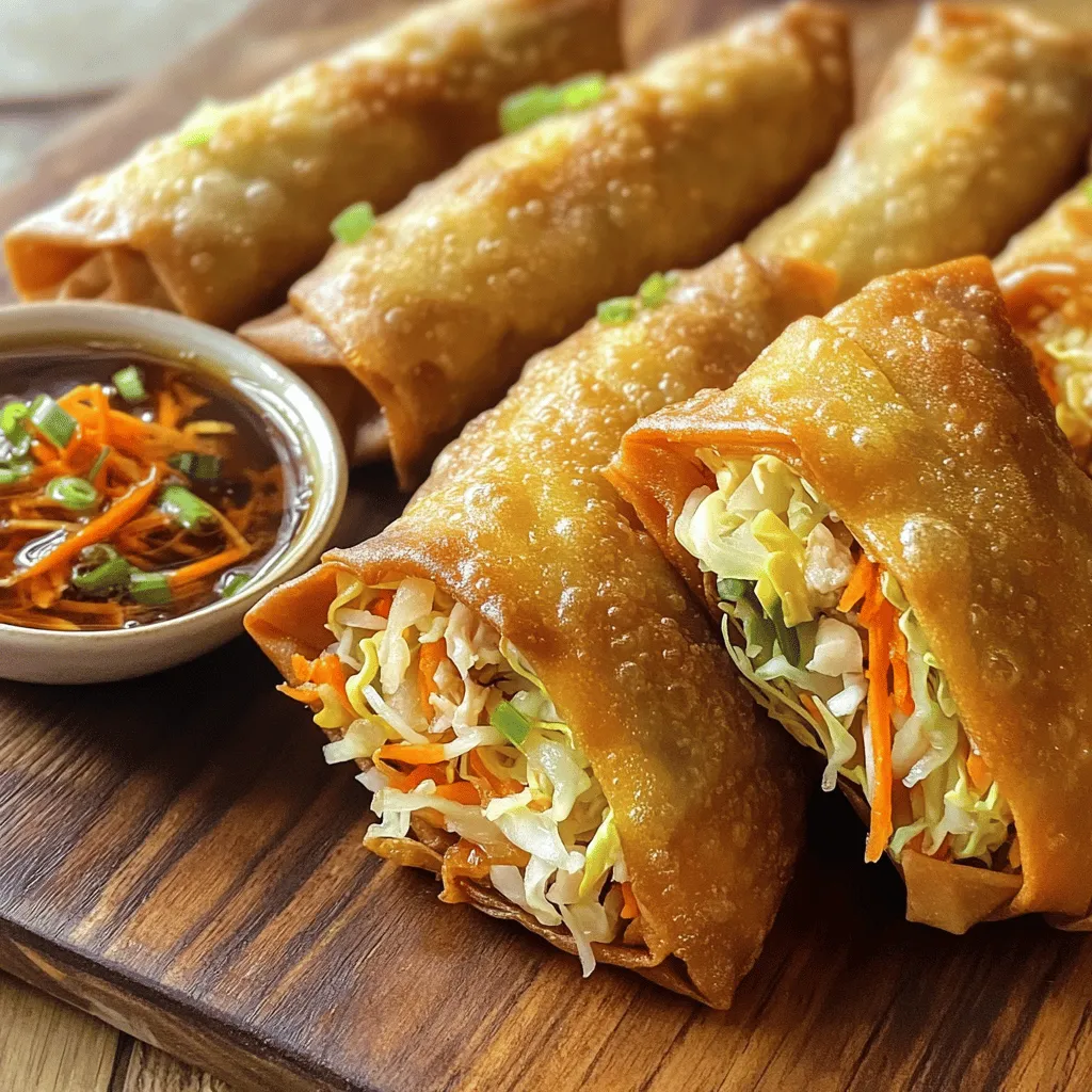Golden Brown Egg Rolls Crispy and Satisfying Snack