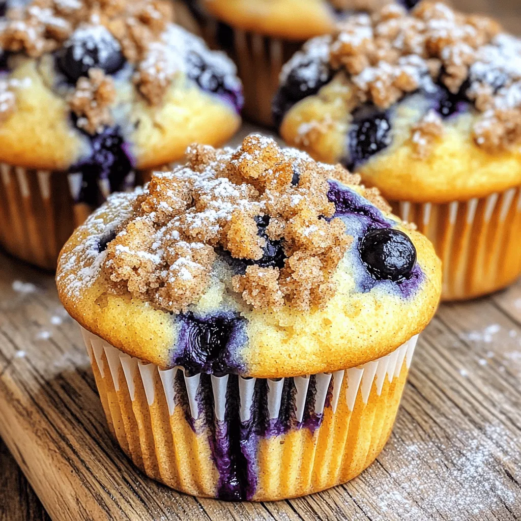Bakery-Style Blueberry Streusel Muffins Delight