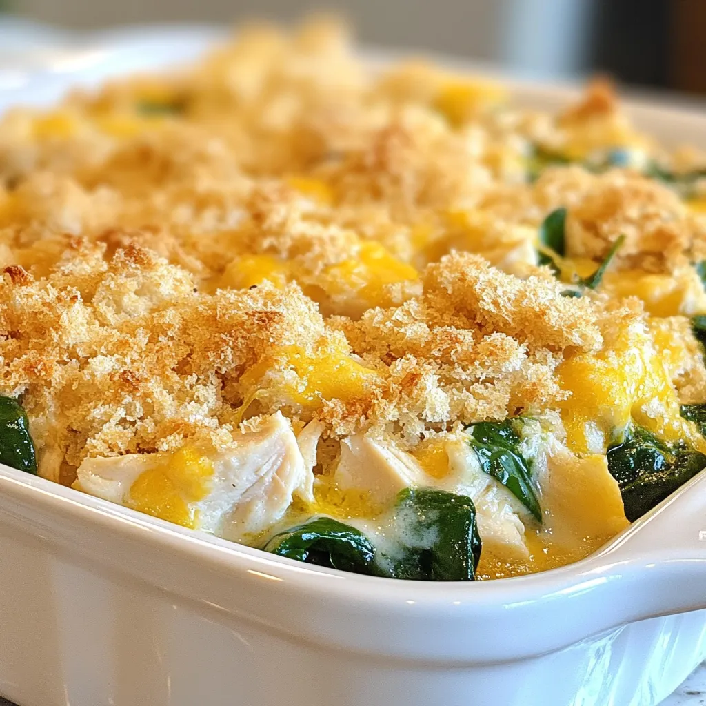 Creamy Chicken Spinach Casserole Flavorful Comfort Dish