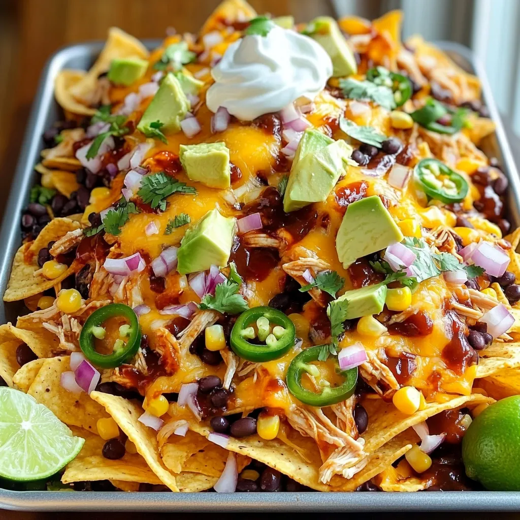 Sheet-Pan BBQ Chicken Nachos Delicious and Easy Meal