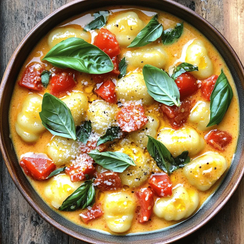 One-Pot Creamy Tomato Basil Gnocchi Delight