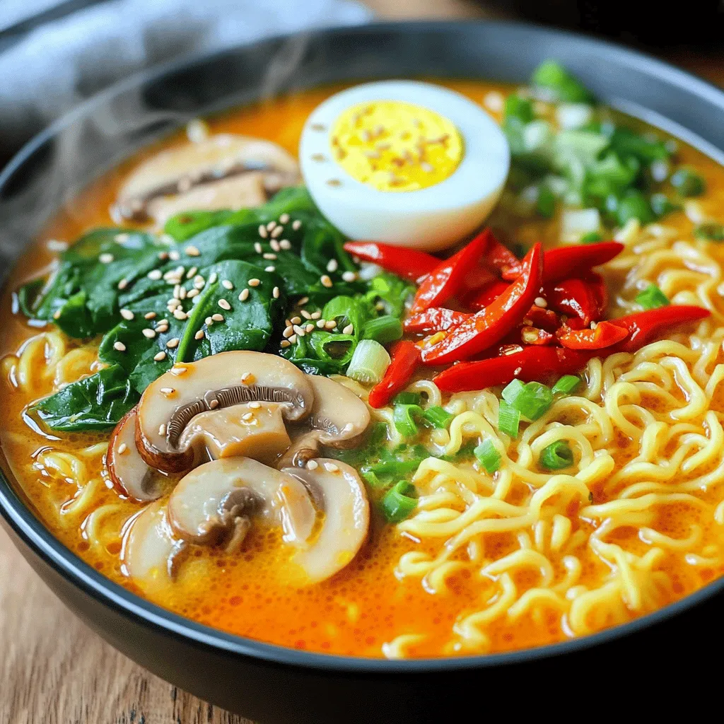 Min Spicy Garlic Ramen Delightful Comfort in a Bowl