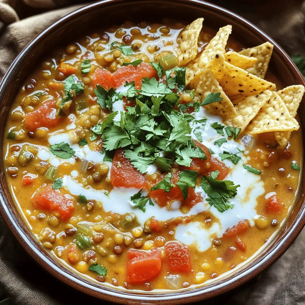 Creamy Vegan Lentil Tortilla Soup Flavorful Comfort