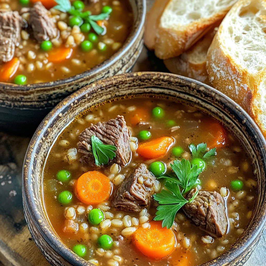 Savory One Pot Beef Barley Soup Easy and Hearty Meal
