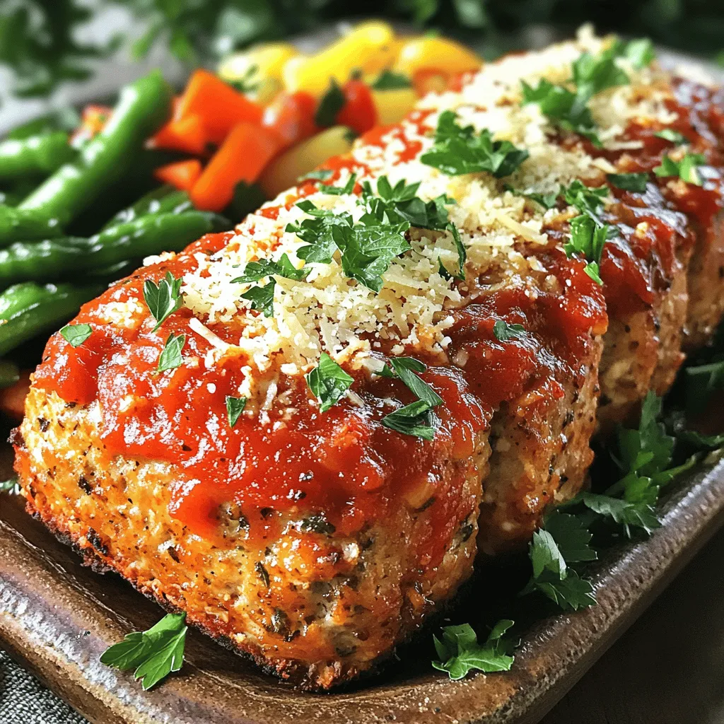 To make garlic Parmesan chicken meatloaves, gather these key ingredients: