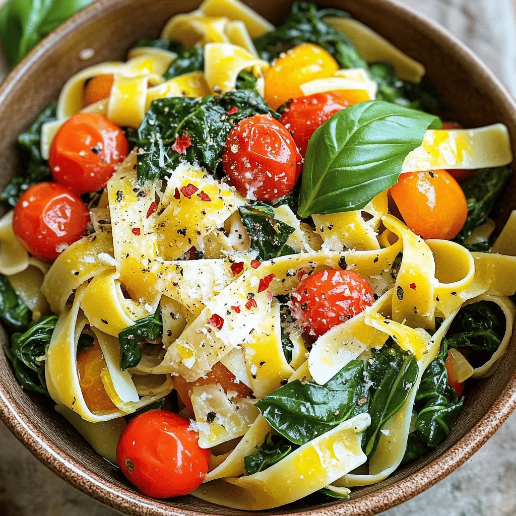 Spinach Tomato Pasta Quick and Flavorful Dinner Recipe