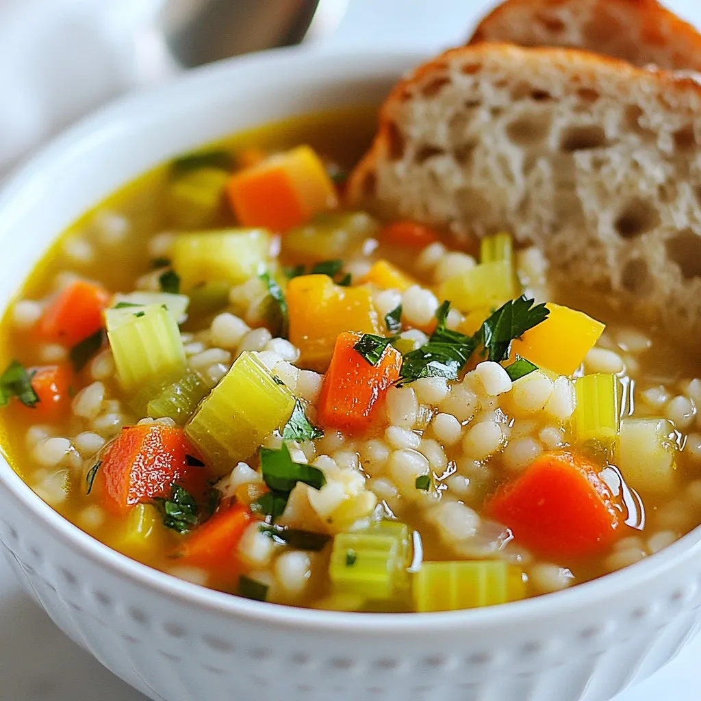 Vegetarian Barley Soup Healthy and Hearty Meal