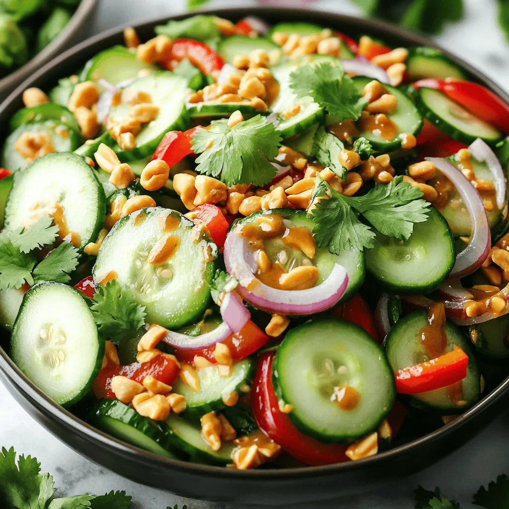 Cucumber Peanut Salad Crunchy and Flavorful Delight