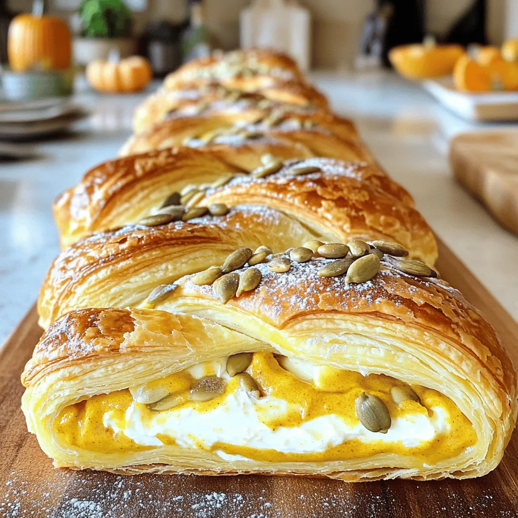 Pumpkin Spice Cream Cheese Danish Braid Delight