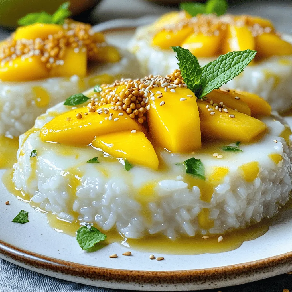 Mango Sticky Rice Dessert Delightful Taste Awaits