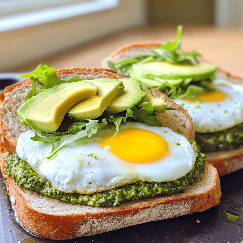 Savory Pesto Egg Breakfast Sandwich Delightful Dish