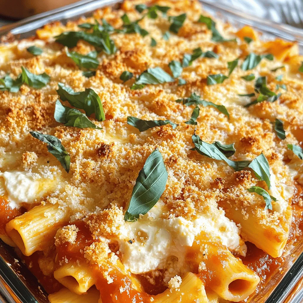 Baked Ziti with Three Cheeses Perfect Comfort Dish