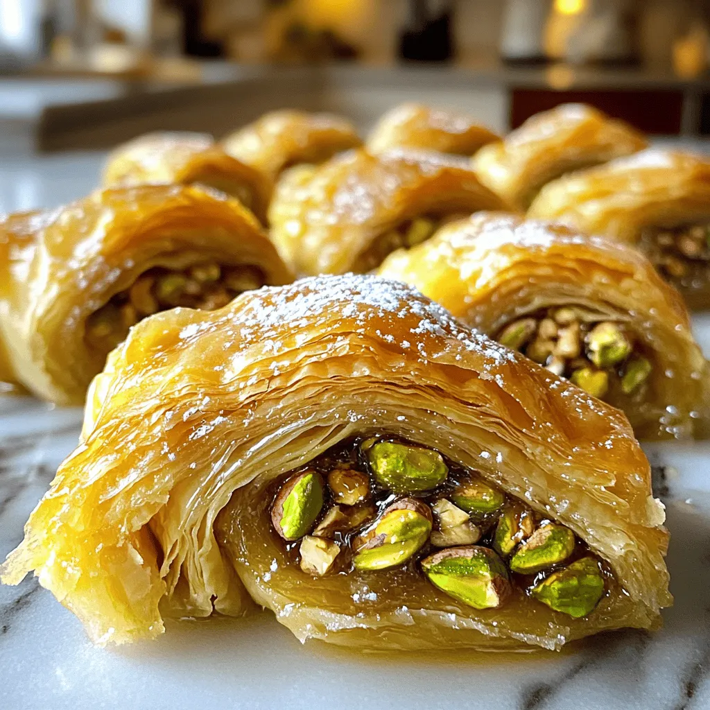 Honey Pistachio Baklava Twists Delightfully Sweet Treat