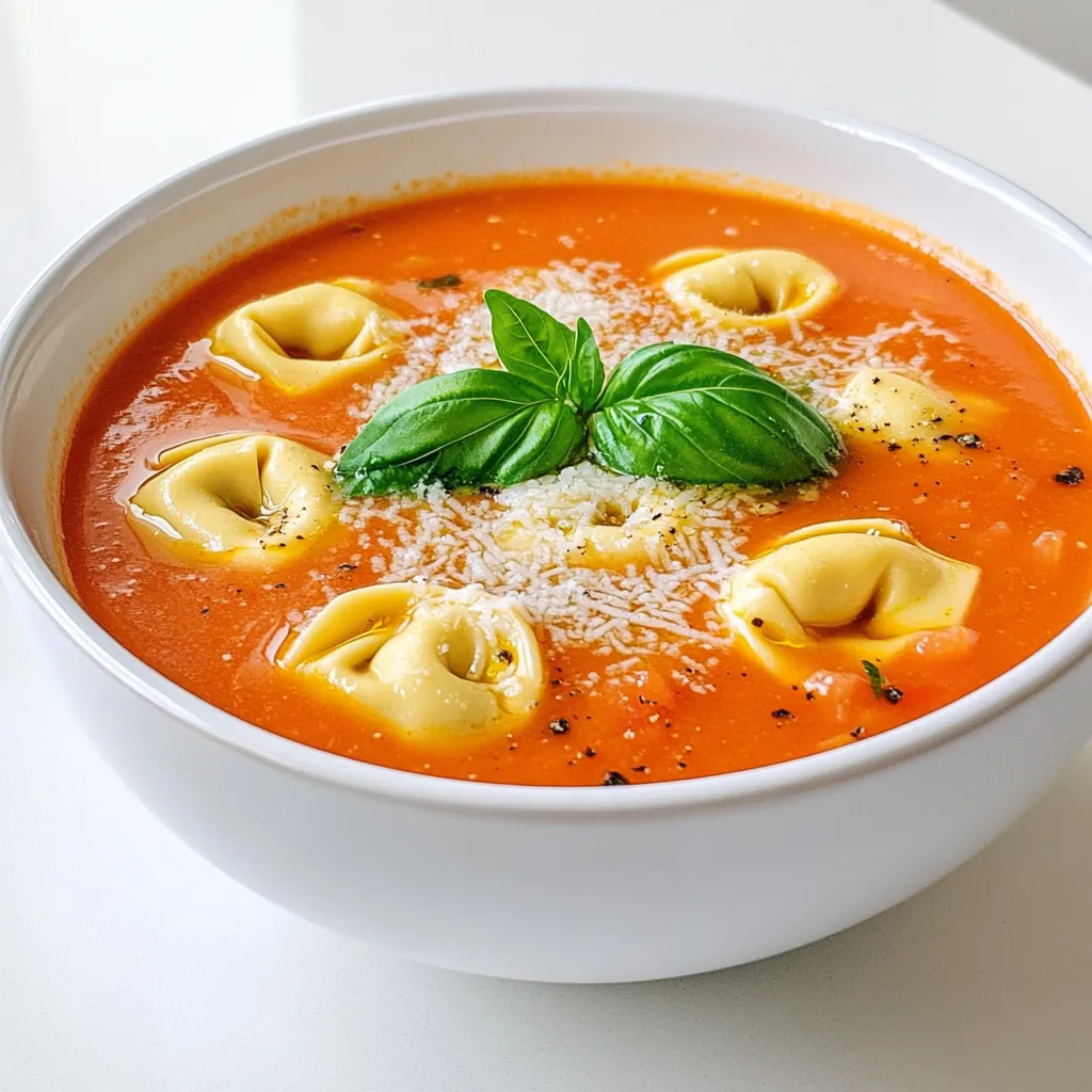 Creamy Tomato Basil Tortellini Soup One Pot Delight