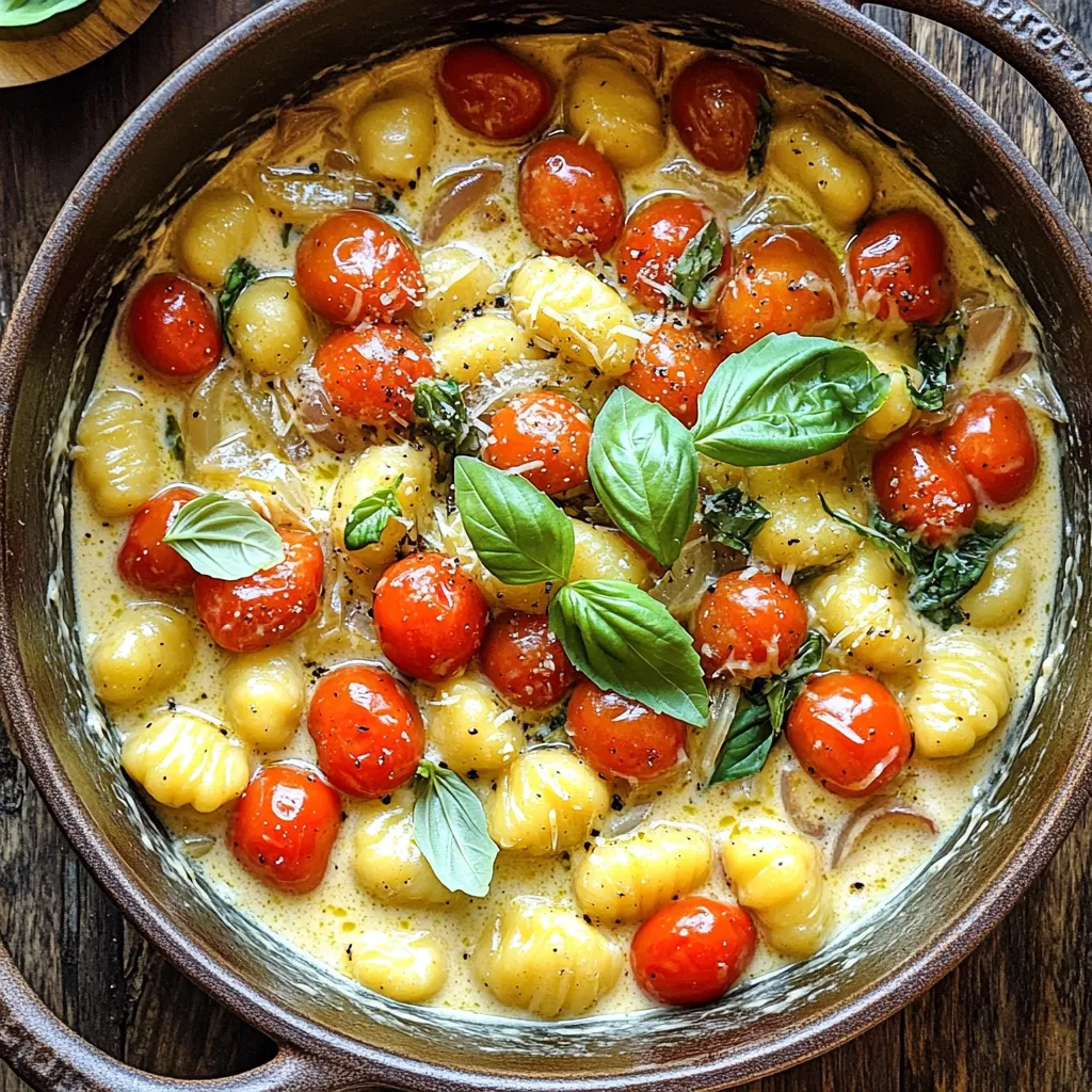 One-Pot Creamy Tomato Basil Gnocchi Delight