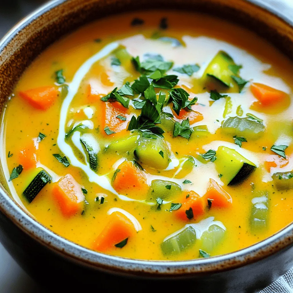 Silky Creamy Veggie Soup Delicious and Nourishing Dish