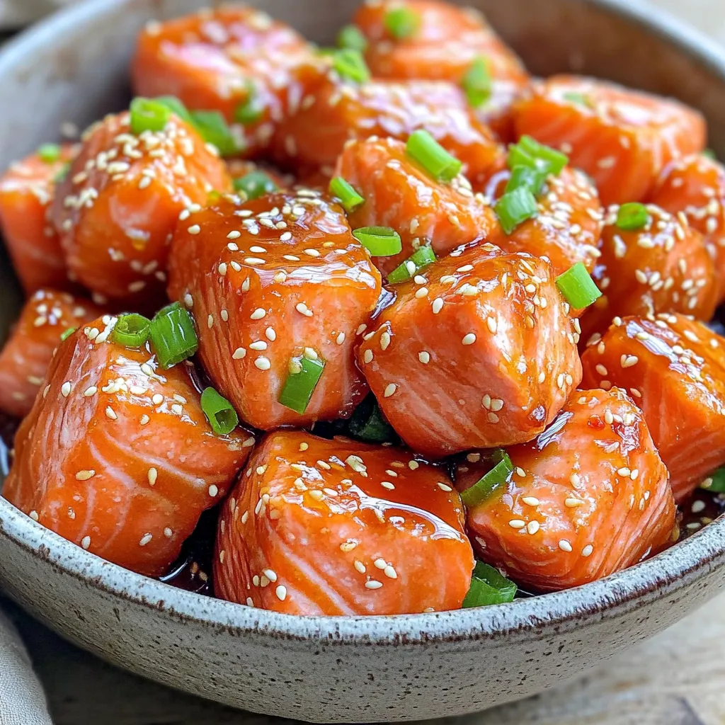 Air Fryer Honey Garlic Salmon Bites Tasty and Quick