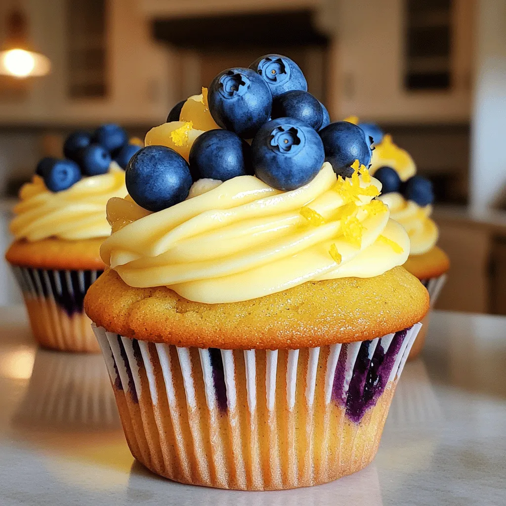 Lemon Blueberry Cupcakes Delightful and Light Treat