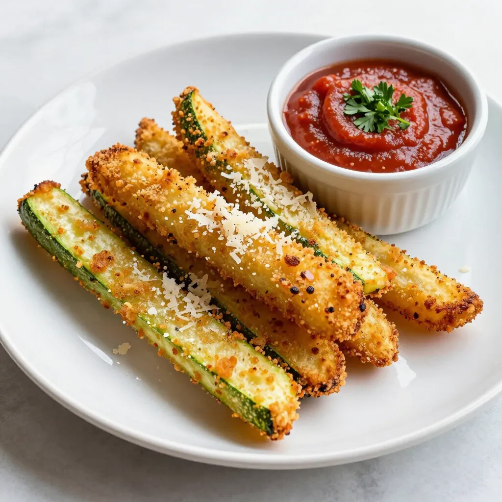 Air Fryer Parmesan Zucchini Fries Crispy and Tasty