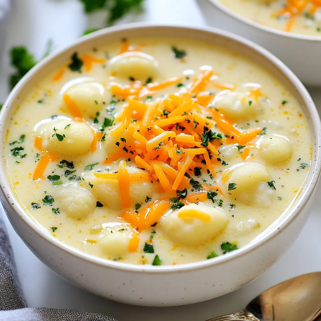 Cheddar Gnocchi Soup Cozy and Comforting Recipe