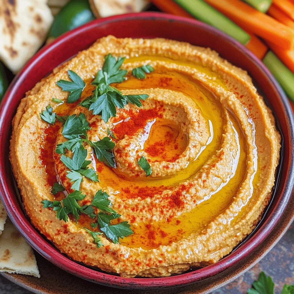 Roasted Red Pepper Hummus Simple and Tasty Recipe