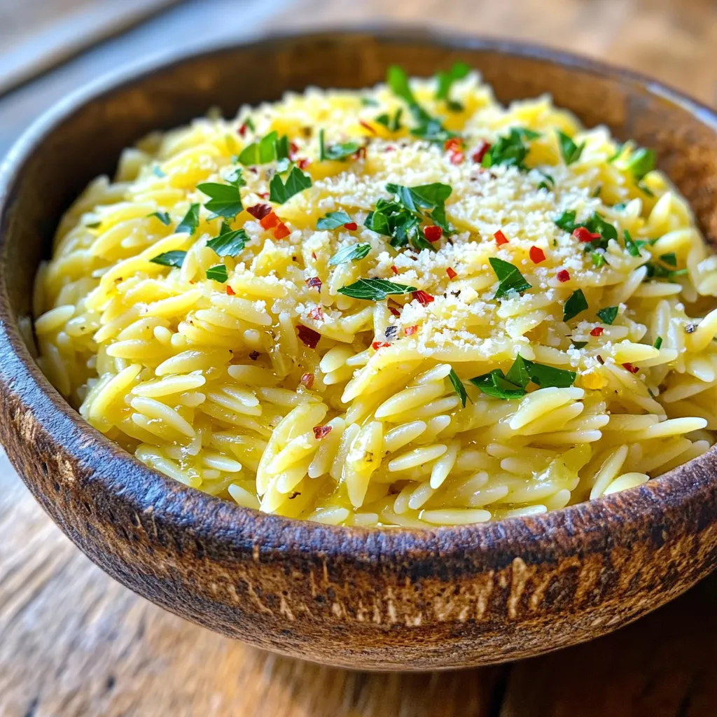 Minute Garlic Parmesan Orzo Tasty and Simple Recipe