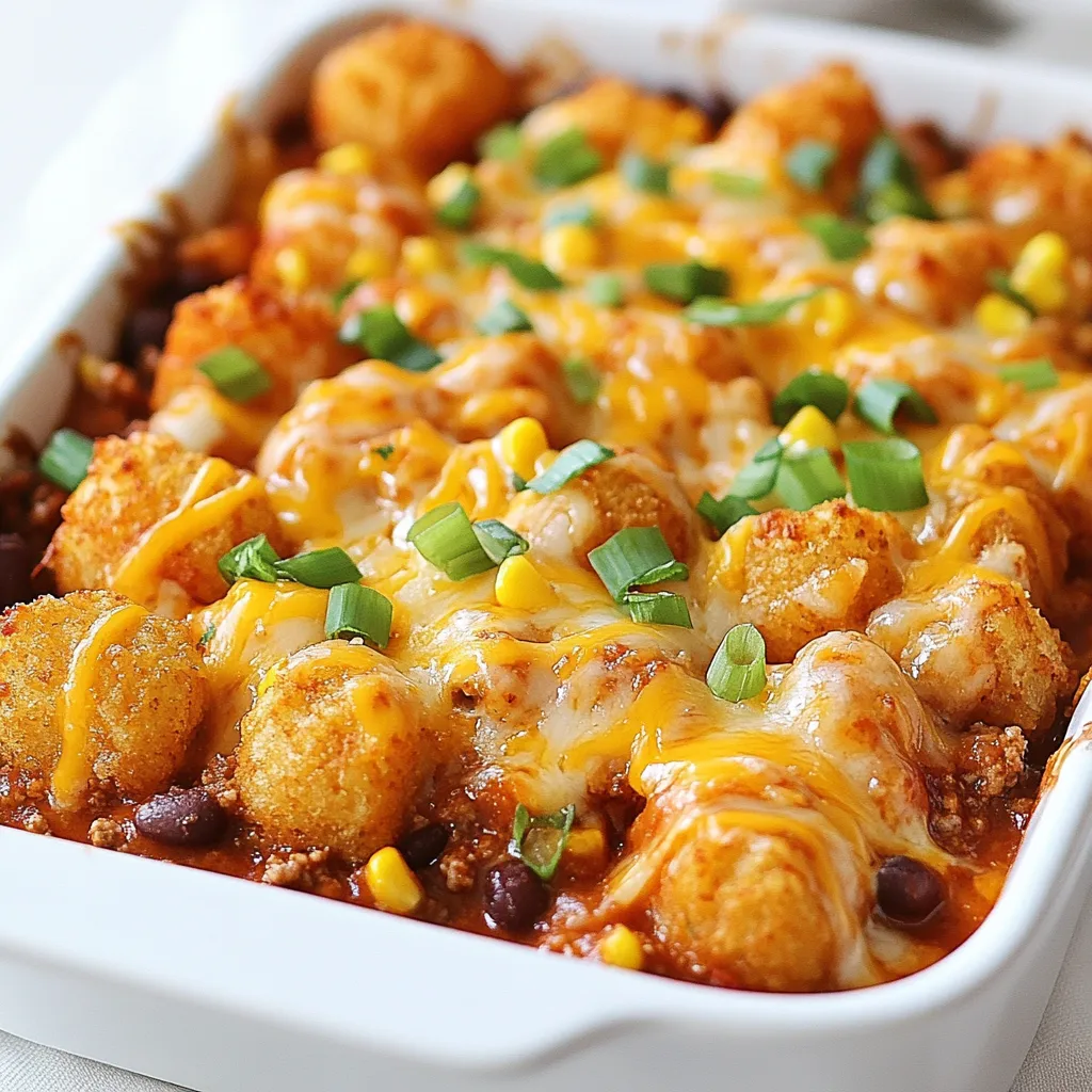 Chili Cheese Tater Tot Casserole Simple and Hearty Dish