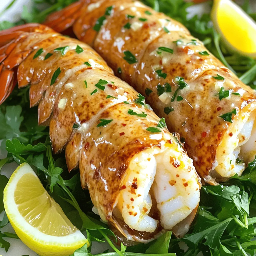 To make creamy garlic butter lobster tails, you need a few key ingredients. Here’s the list: