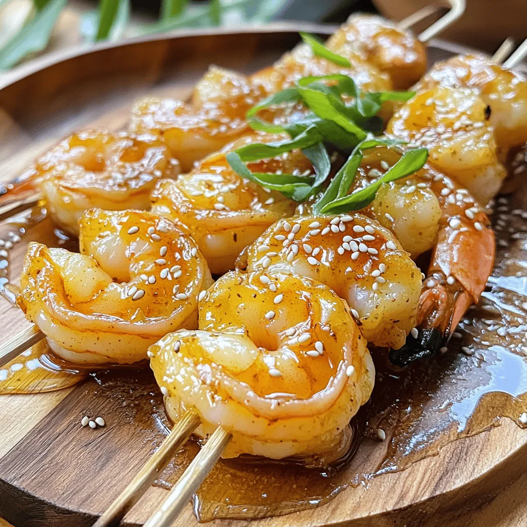 Honey Garlic Shrimp Skewers Flavorful Grilled Delight