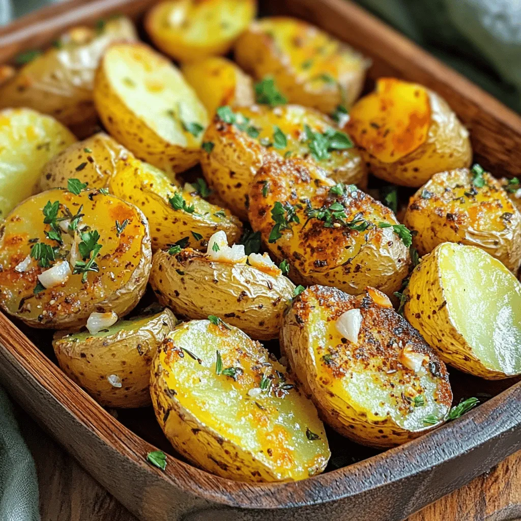 Garlic Herb Roasted Potatoes Crunchy and Flavorful Dish