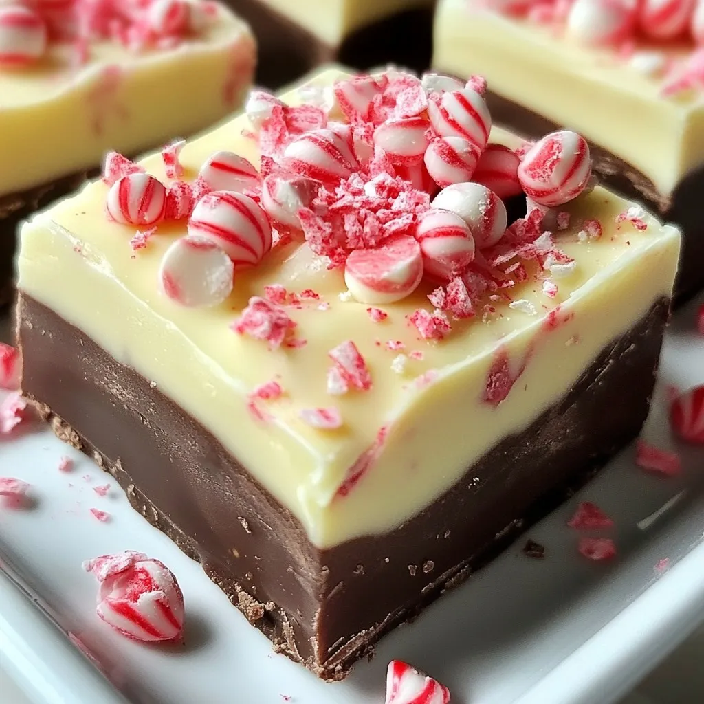 Peppermint Christmas Fudge Decadent Holiday Delight
