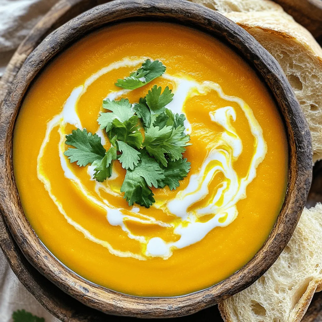 Spicy Butternut Squash Sweet Potato Soup Delight