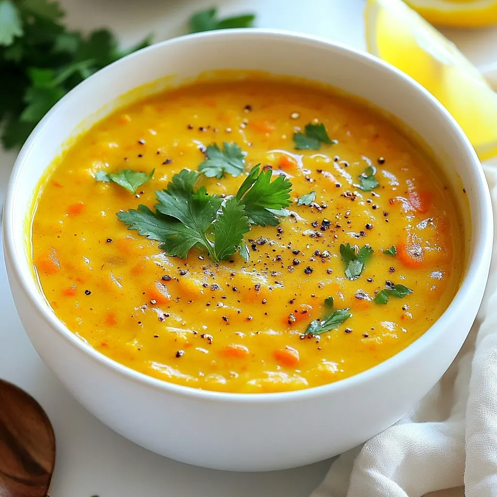Creamy Carrot Lentil Soup Flavorful and Hearty Dish