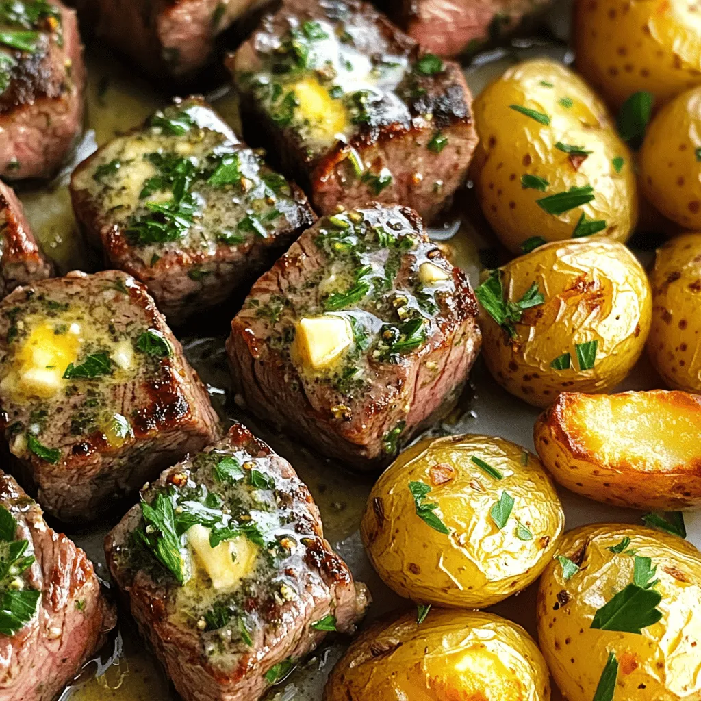 Garlic Herb Steak Bites &#038; Potatoes Simple and Tasty