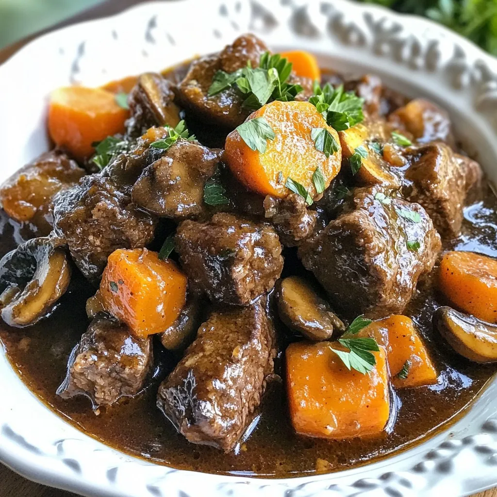 Slow-Cooked Beef Bourguignon Flavorful and Hearty Dish