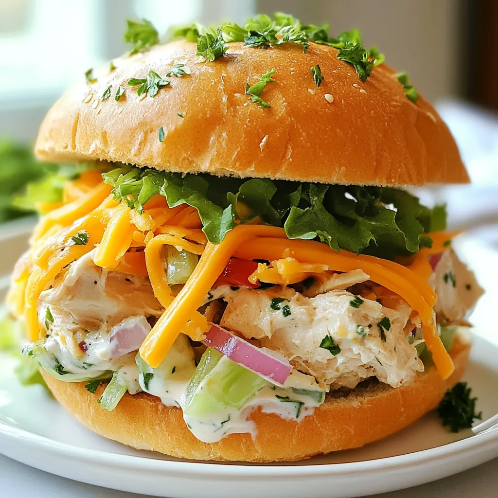 Chopped Chicken Ranch Sandwich Flavorful and Easy Meal