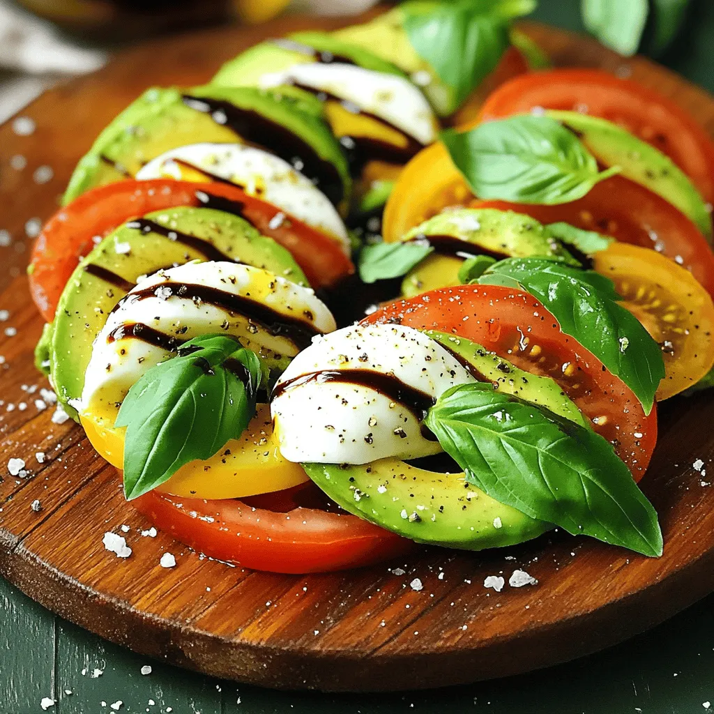 Avocado Caprese Salad Fresh and Flavorful Dish