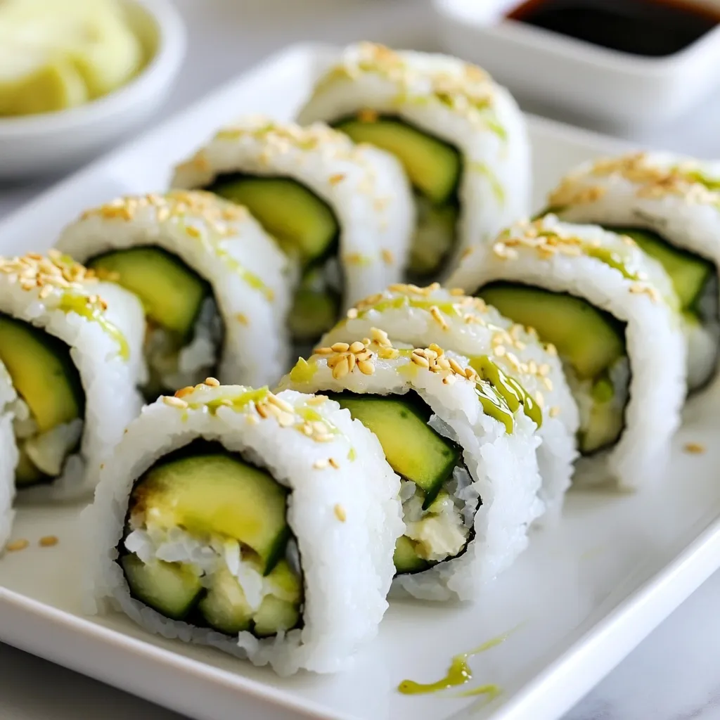 Easy Avocado Cucumber Sushi Rolls Healthy and Simple