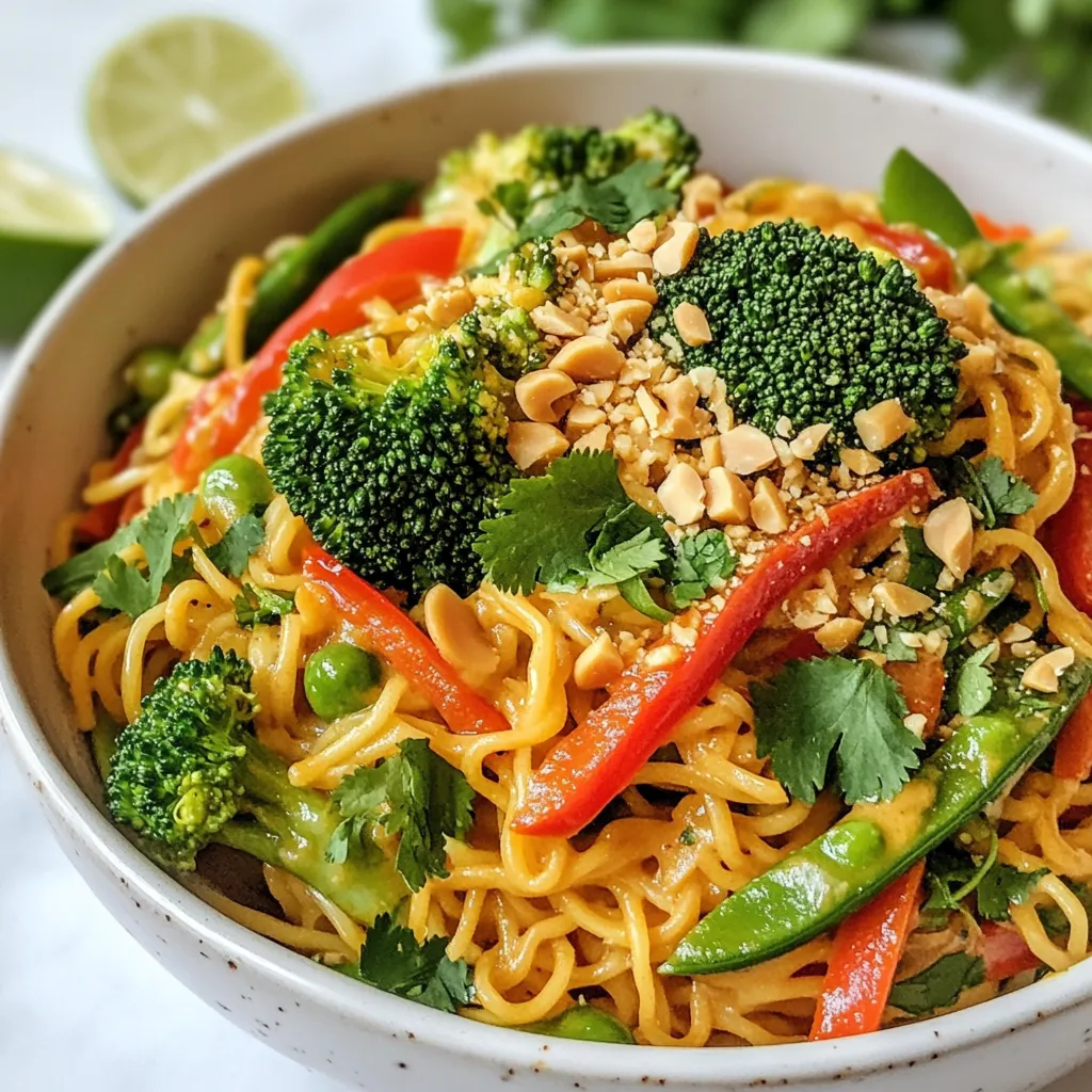 Thai Peanut Ramen Stir Fry Quick and Flavorful Meal