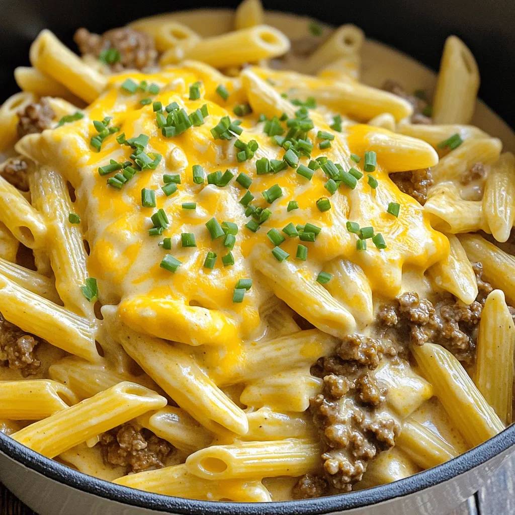 One-Pot Beef and Cheddar Ranch Pasta Simple Meal