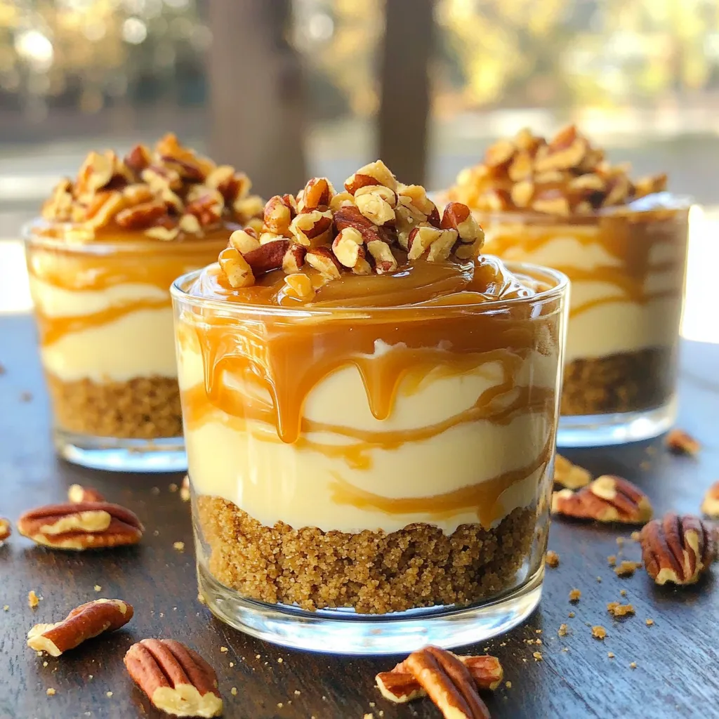 Caramel Pecan No-Bake Cheesecake Cups Delightful Treat