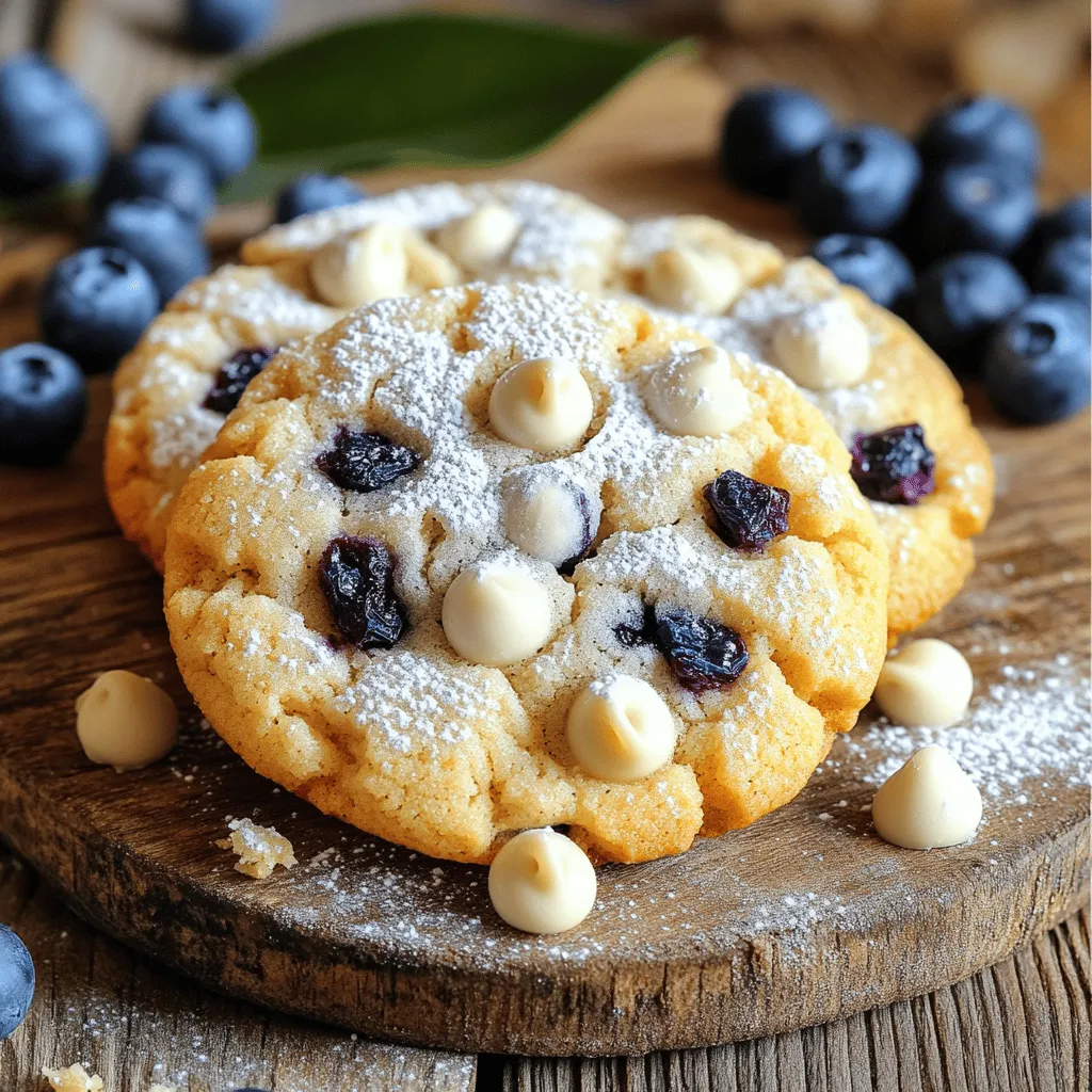 Bakery-Style Blueberry White Chocolate Cookies Recipe