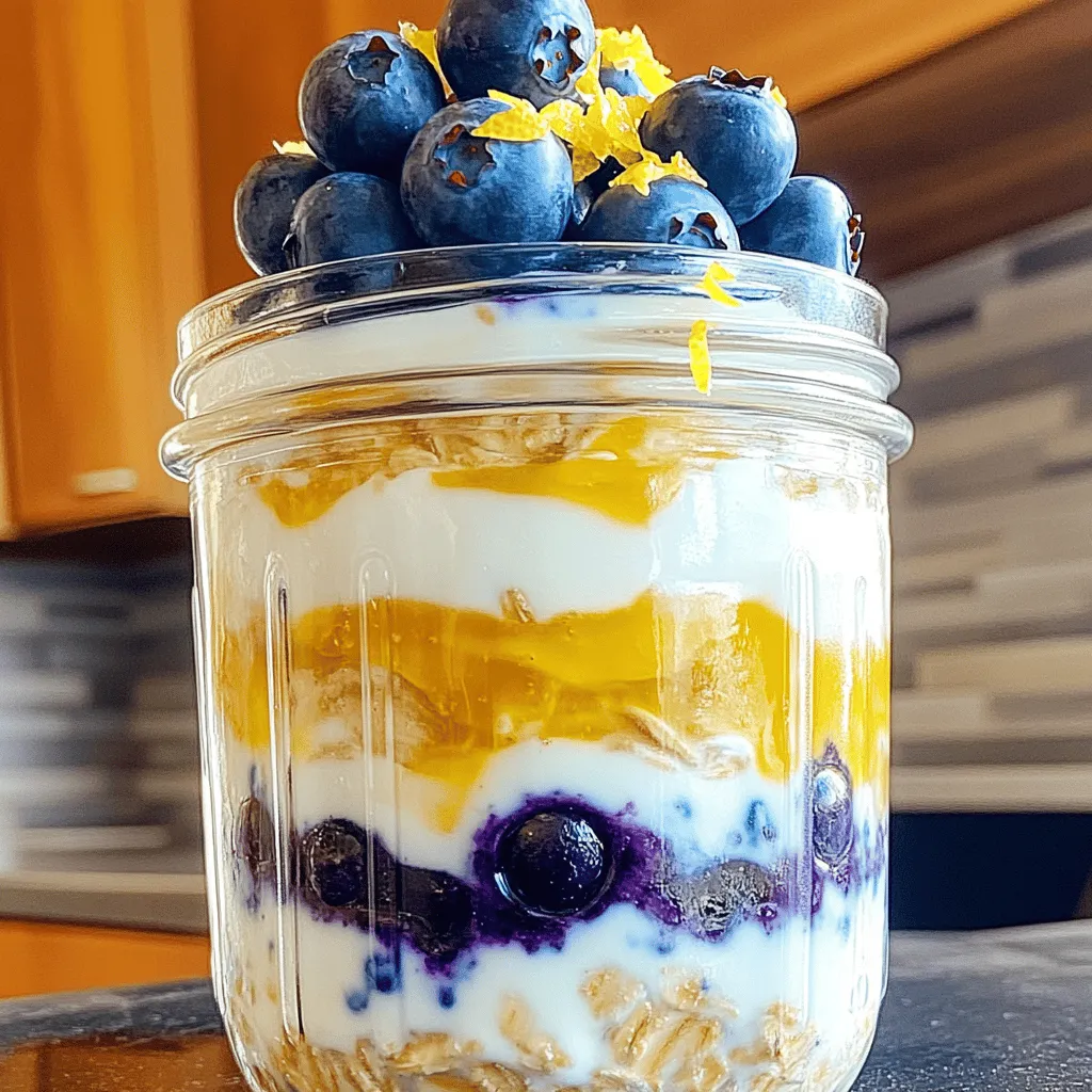Lemon Blueberry Overnight Oats Easy and Tasty Recipe
