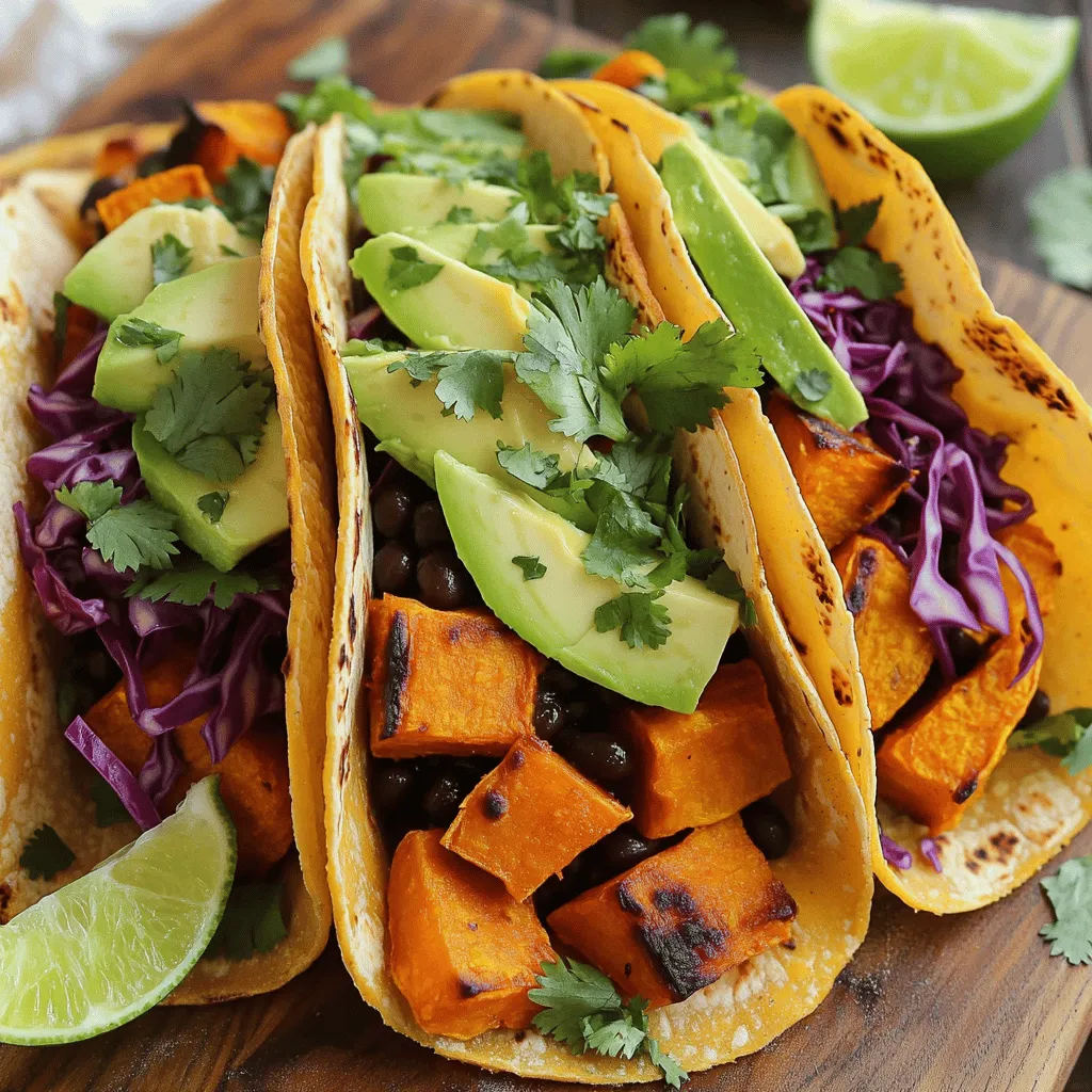 Savory Sweet Potato Black Bean Tacos for Dinner