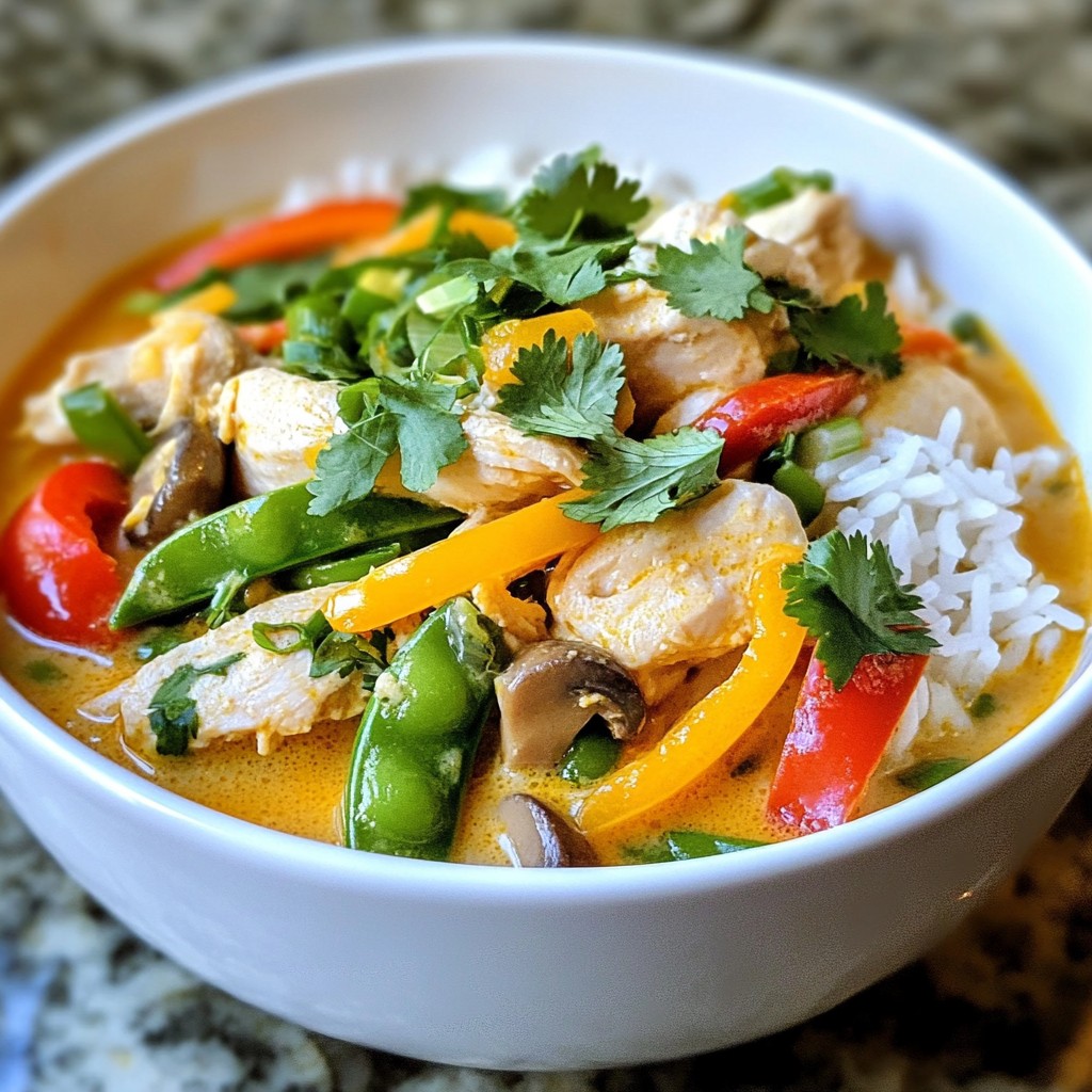 Thai Coconut Curry Chicken Soup Flavorful Comfort Dish