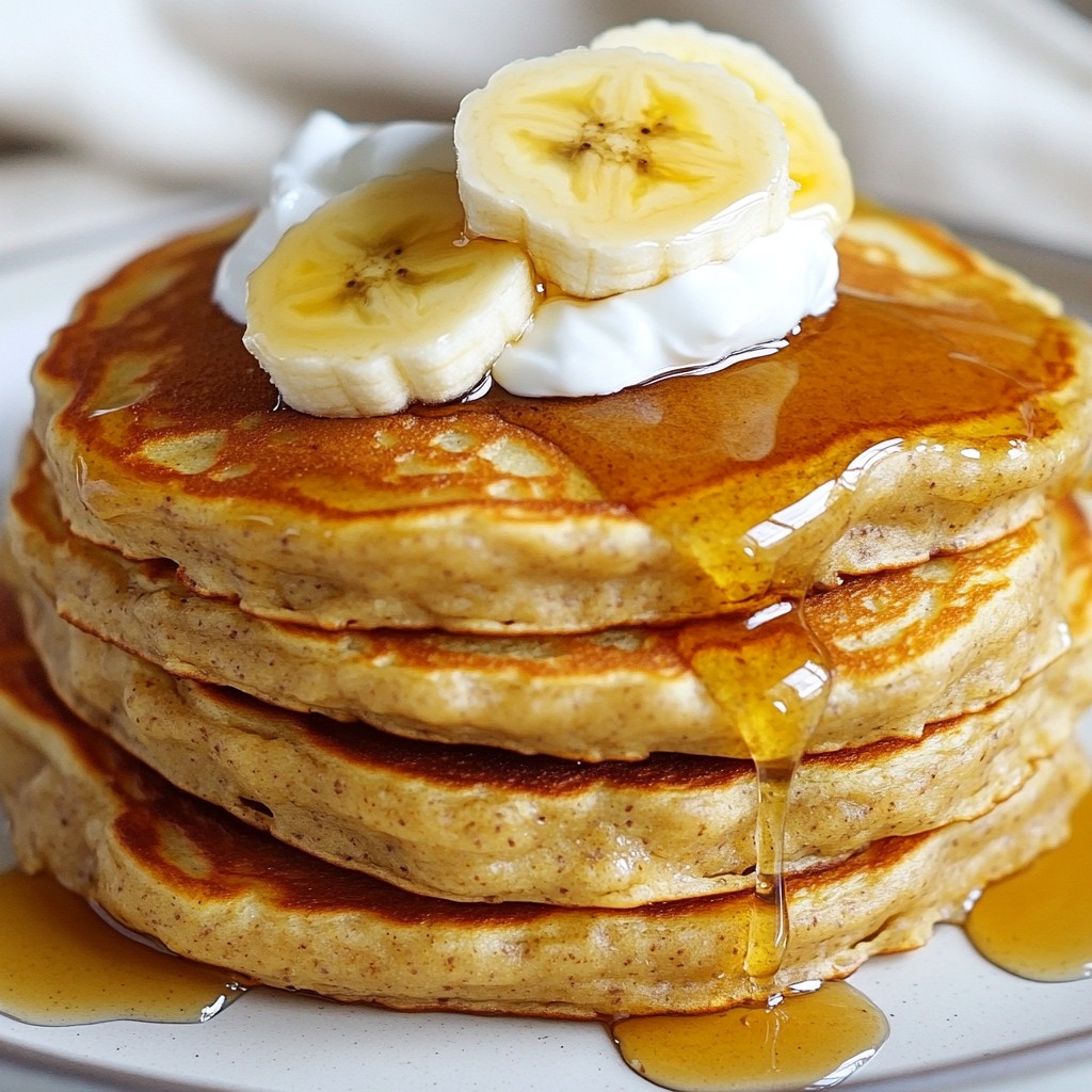 Fluffy High-Protein Whole Wheat Banana Pancakes Recipe
