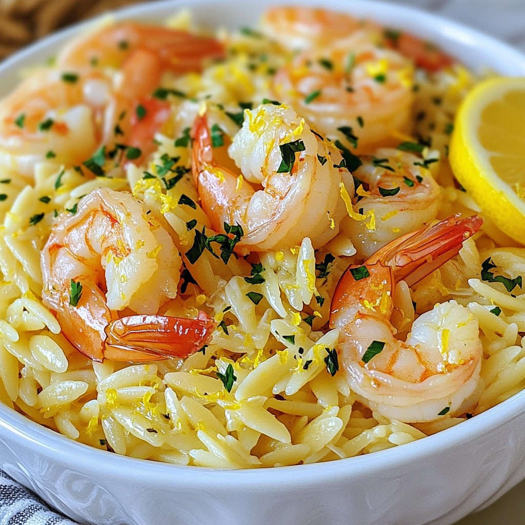 Lemon Butter Orzo with Shrimp Flavorful and Simple Dish