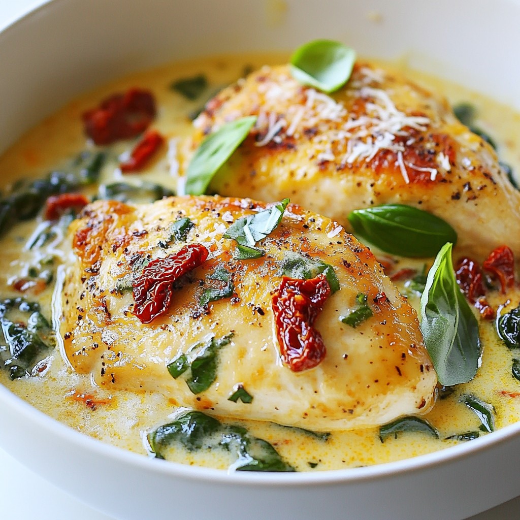 One-Pot Creamy Tuscan Chicken Easy and Flavorful Dish